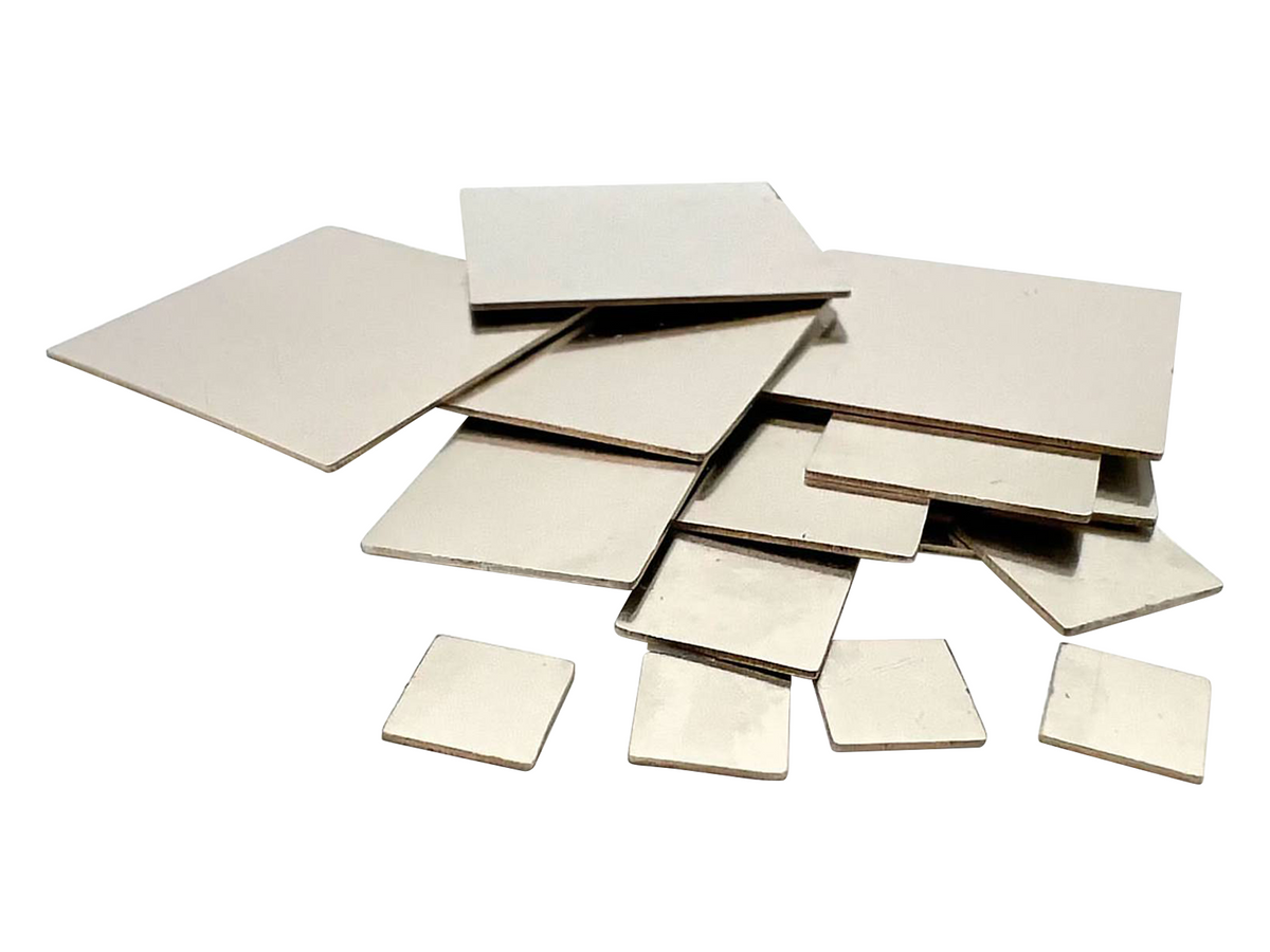 Metal Plate Electrode - SET Of 10, Electrochemical Products, Redox.me, MSE Supplies