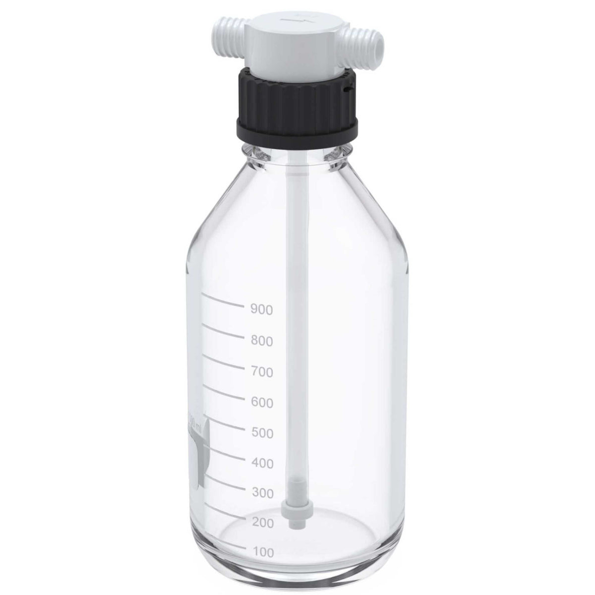 BOLA Scrubber Bottles Vitrum (PTFE/Glas ) - GL 45, 500 ml