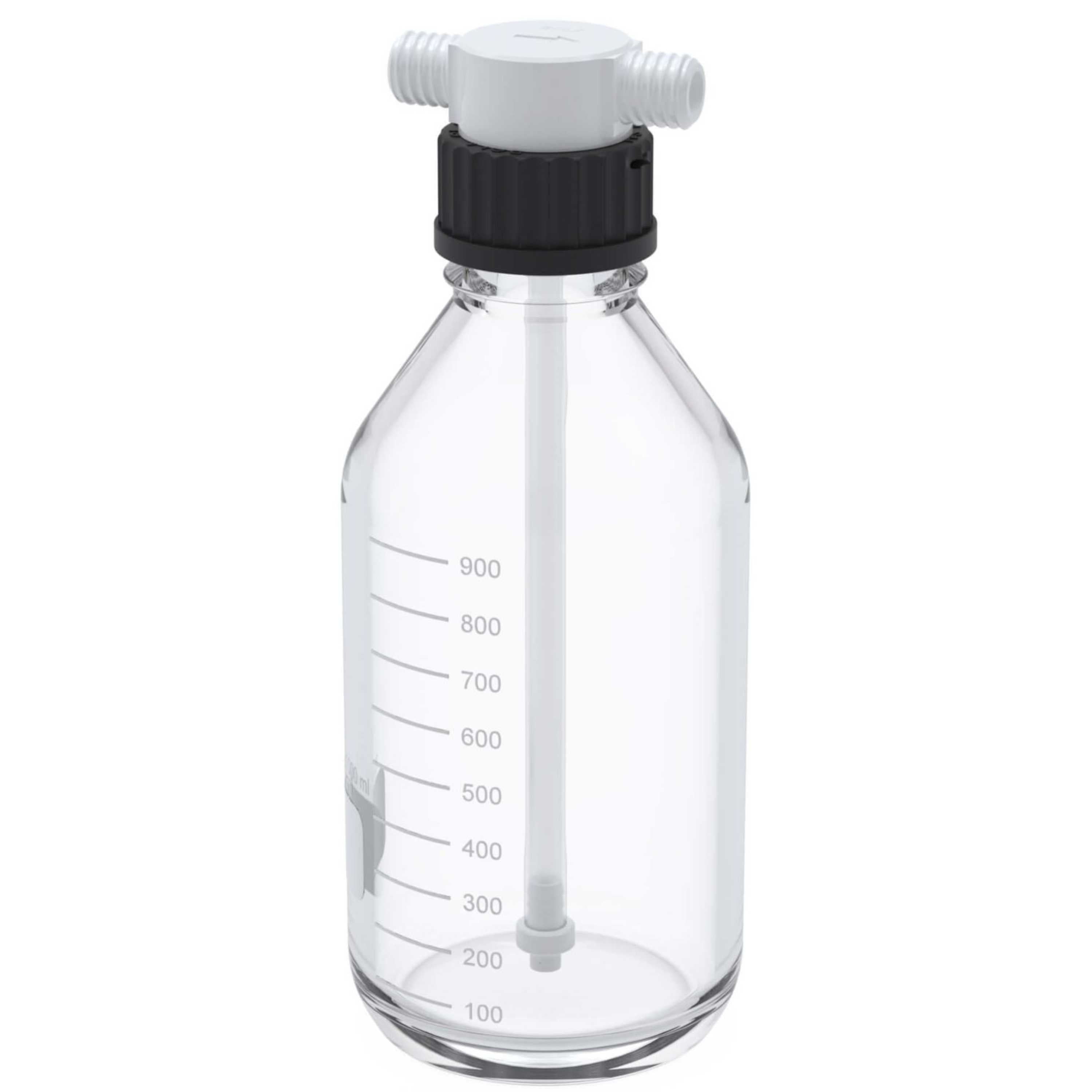 BOLA Scrubber Bottles Vitrum (PTFE/Glas ) - GL 45, 500 ml