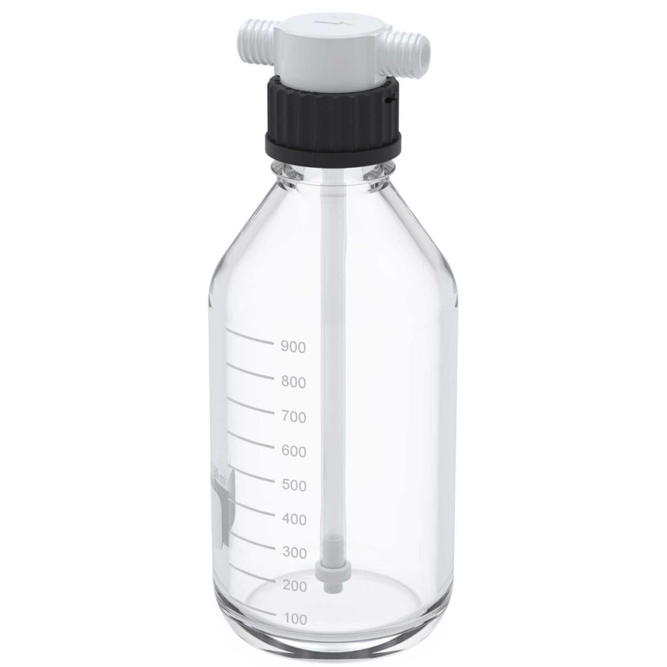 BOLA Scrubber Bottles Vitrum (PTFE/Glas ) - GL 45, 500 ml