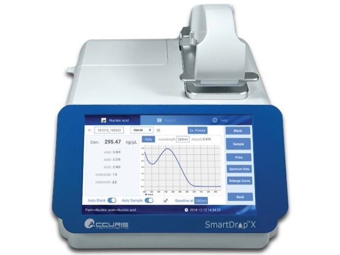 Accuris SmartDrop Nano Spectrophotometers, Laboratory Spectrometers and Spectrophotometers, Accuris, MSE Supplies