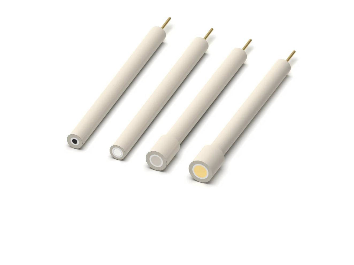 Working Disk Electrode - PEEk Body 6 MM Dia., 70 MM Long, Electrochemical Products, Redox.me, MSE Supplies