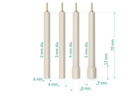 Working Disk Electrode - PEEk Body 6 MM Dia., 70 MM Long, Electrochemical Products, Redox.me, MSE Supplies