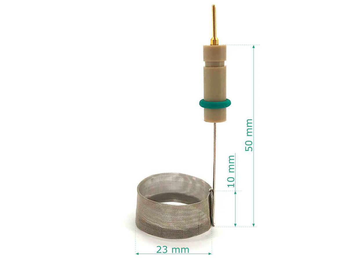 Rhodium Plated Counter Electrode Model 3 – Metal Mesh, Electrochemical Products, Redox.me, MSE Supplies