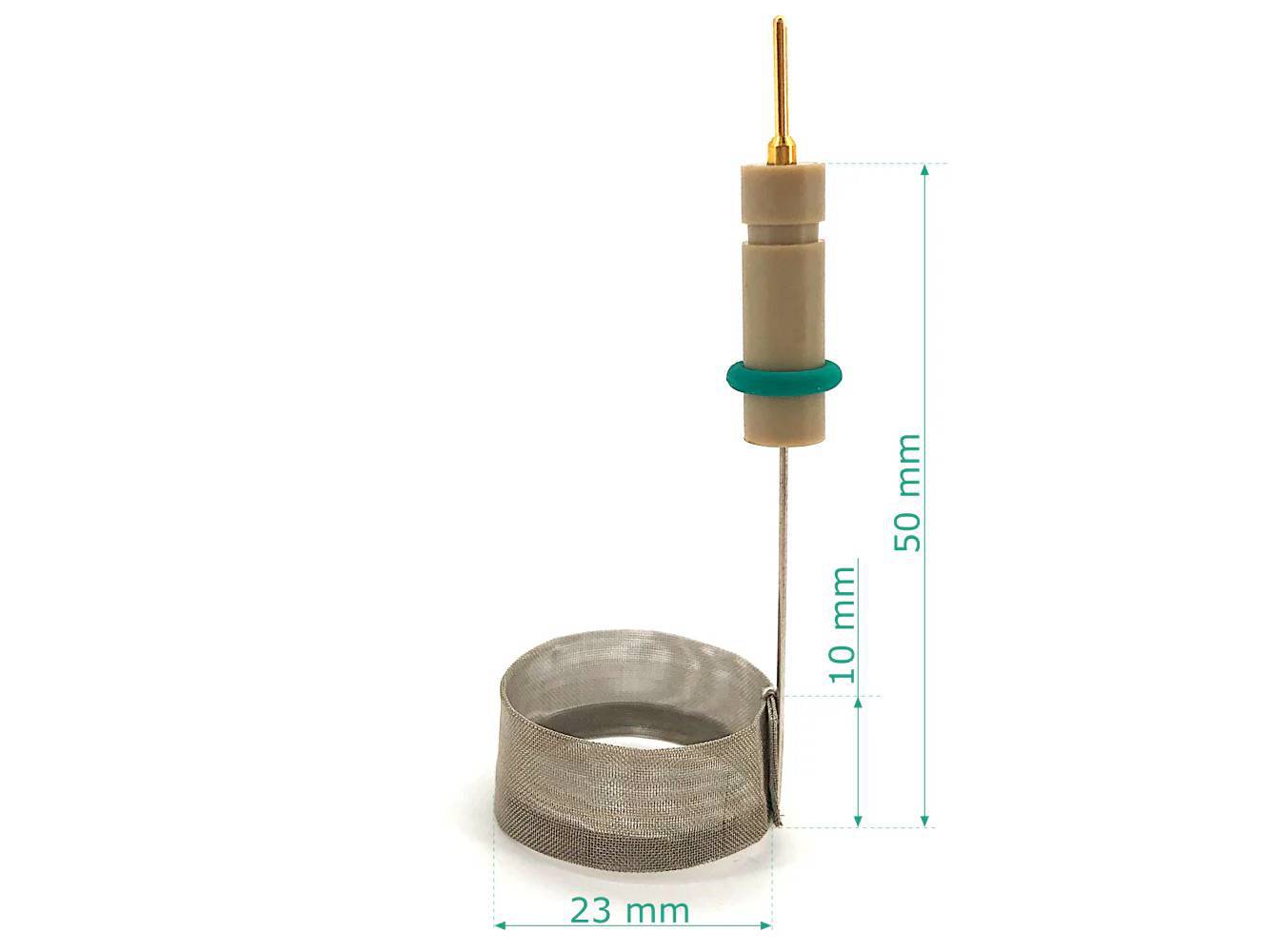 Rhodium Plated Counter Electrode Model 3 – Metal Mesh, Electrochemical Products, Redox.me, MSE Supplies