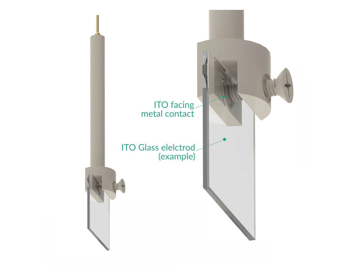 Basic Sample Holder - Metal Contact, 4 MM MAX. Thickness, Electrochemical Products, Redox.me, MSE Supplies