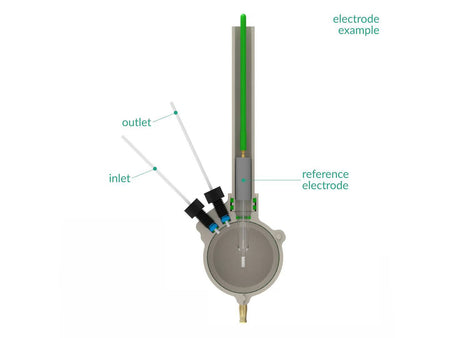 Reference Electrode Holder - Membrane Separation, 6 MM Dia. Electrodes, Electrochemical Products, Redox.me, MSE Supplies