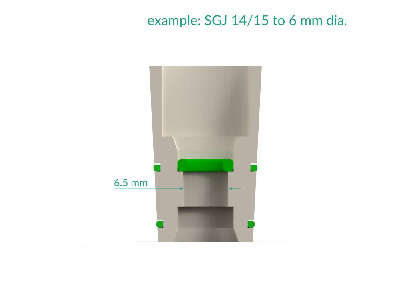 Electrode Adapter SGJ To Rod-Shape Electrode, Electrochemical Products, Redox.me, MSE Supplies