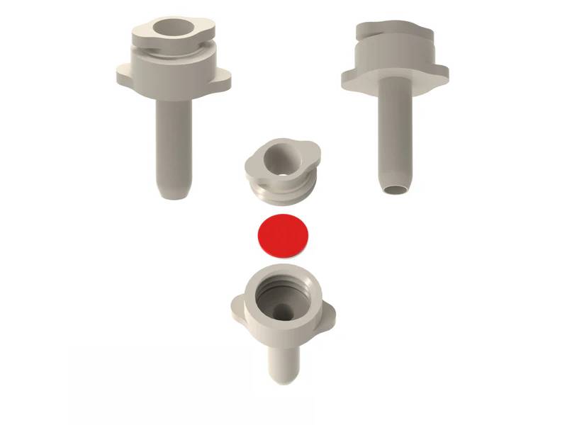 Septum Adapter, ND9 Septum, 20 Mm Long, Electrochemical Products, Redox.me, MSE Supplies