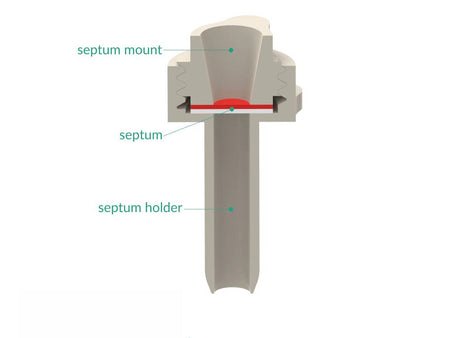 Septum Adapter, ND9 Septum, 20 Mm Long, Electrochemical Products, Redox.me, MSE Supplies