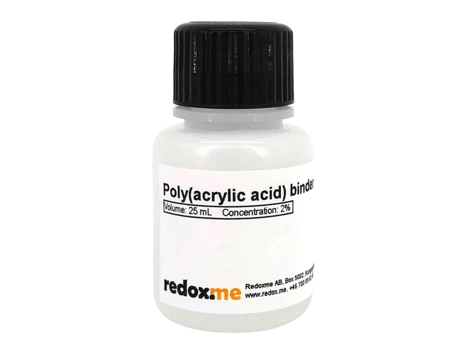 Poly(Acrylic Acid) Binder (PAA) - 25 ML, Electrochemical Products, Redox.me, MSE Supplies