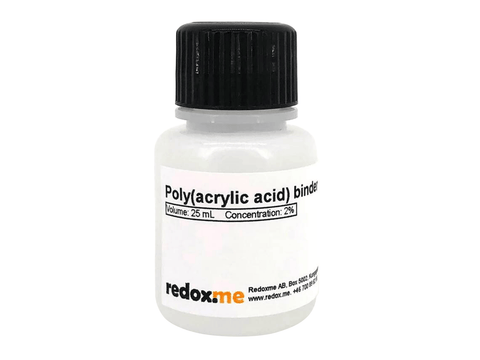 Poly(Acrylic Acid) Binder (PAA) - 25 ML, Electrochemical Products, Redox.me, MSE Supplies