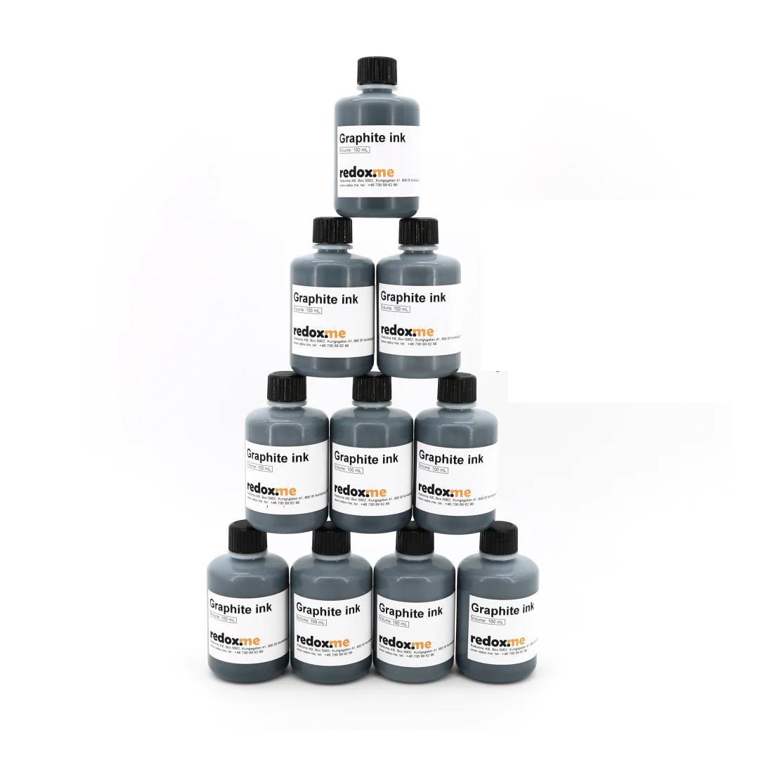 Graphite Ink, 100 ML, Water-Based, Electrochemical Products, Redox.me, MSE Supplies