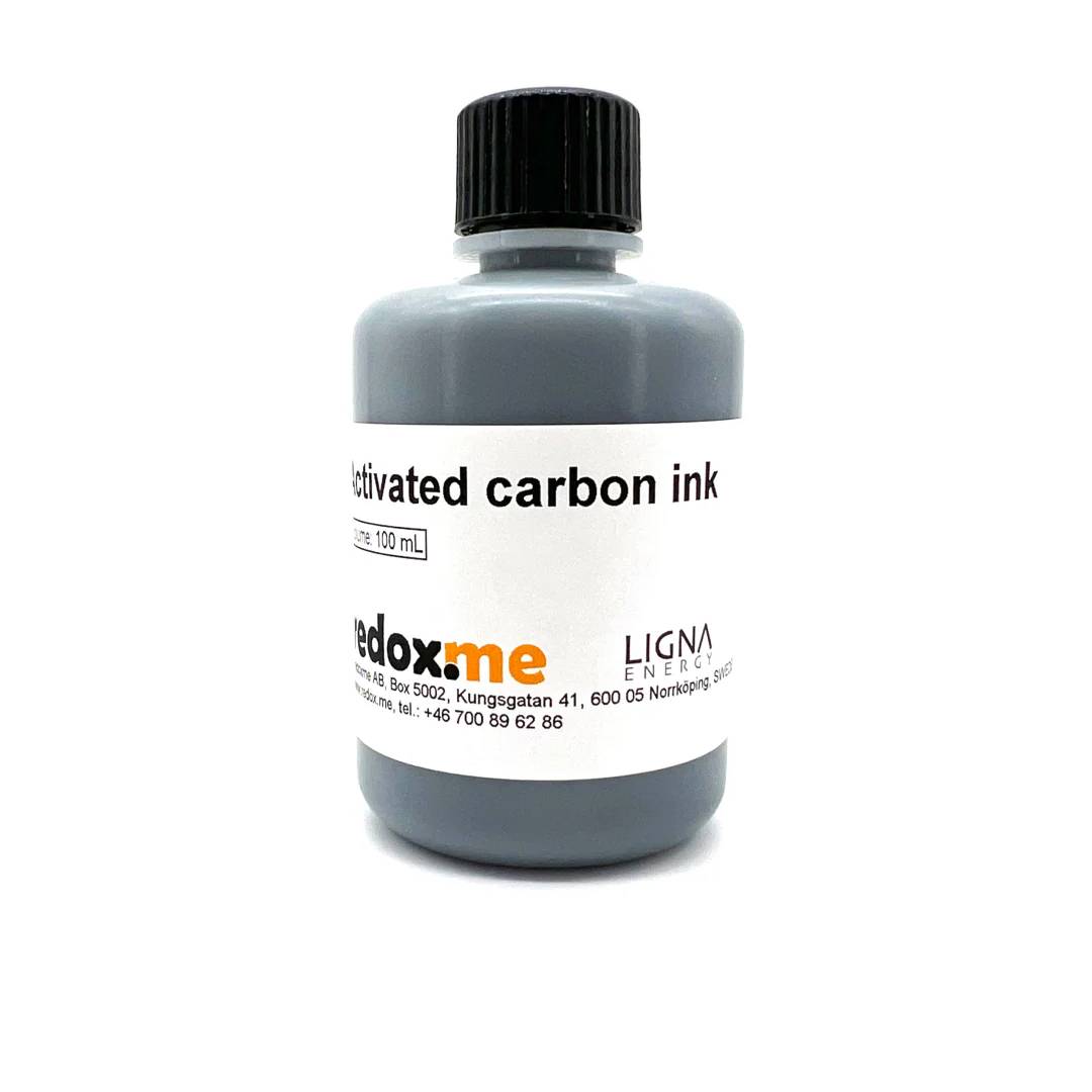 Activated Carbon Ink, 100 ML, Water-Based, Electrochemical Products, Redox.me, MSE Supplies