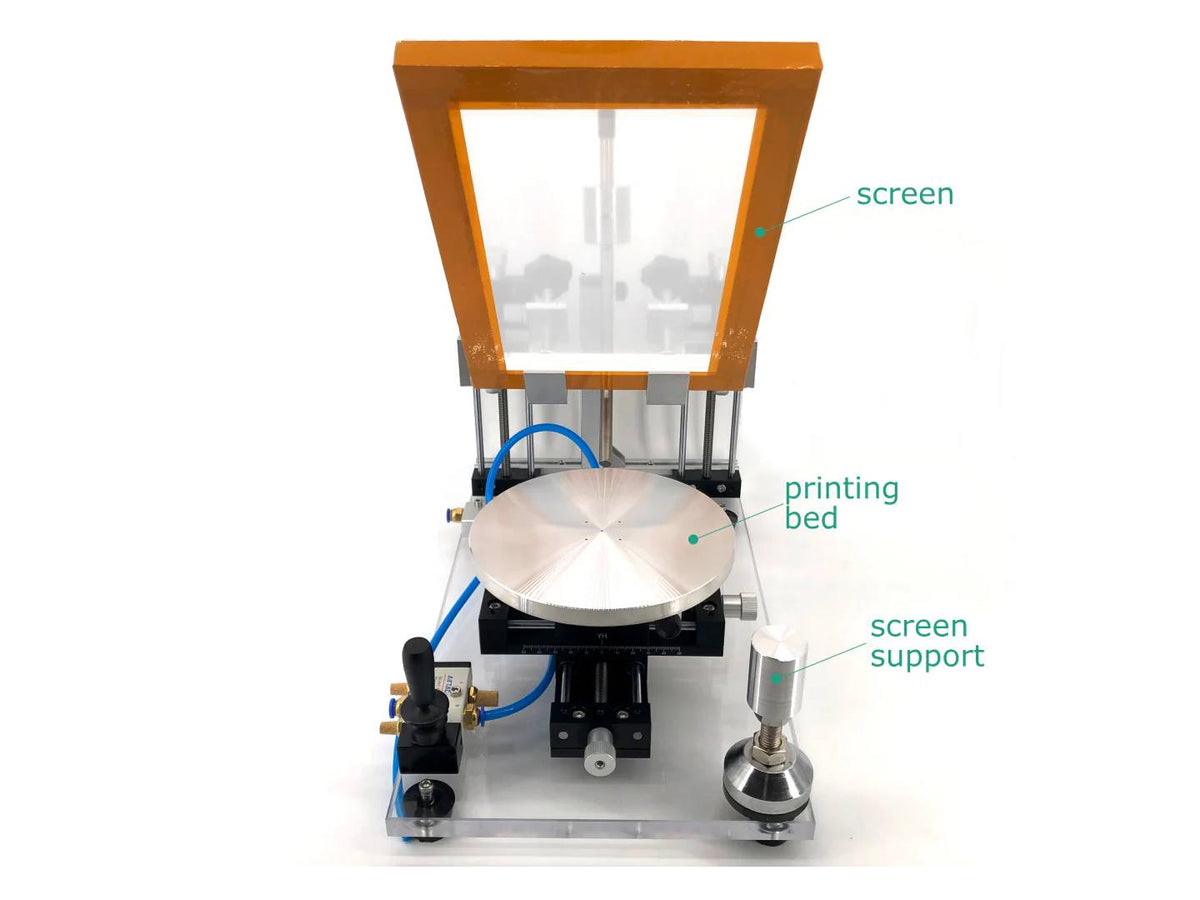 Laboratory Screen Printer - Manual, 170 MM dIA. Printing Bed, Electrochemical Products, Redox.me, MSE Supplies