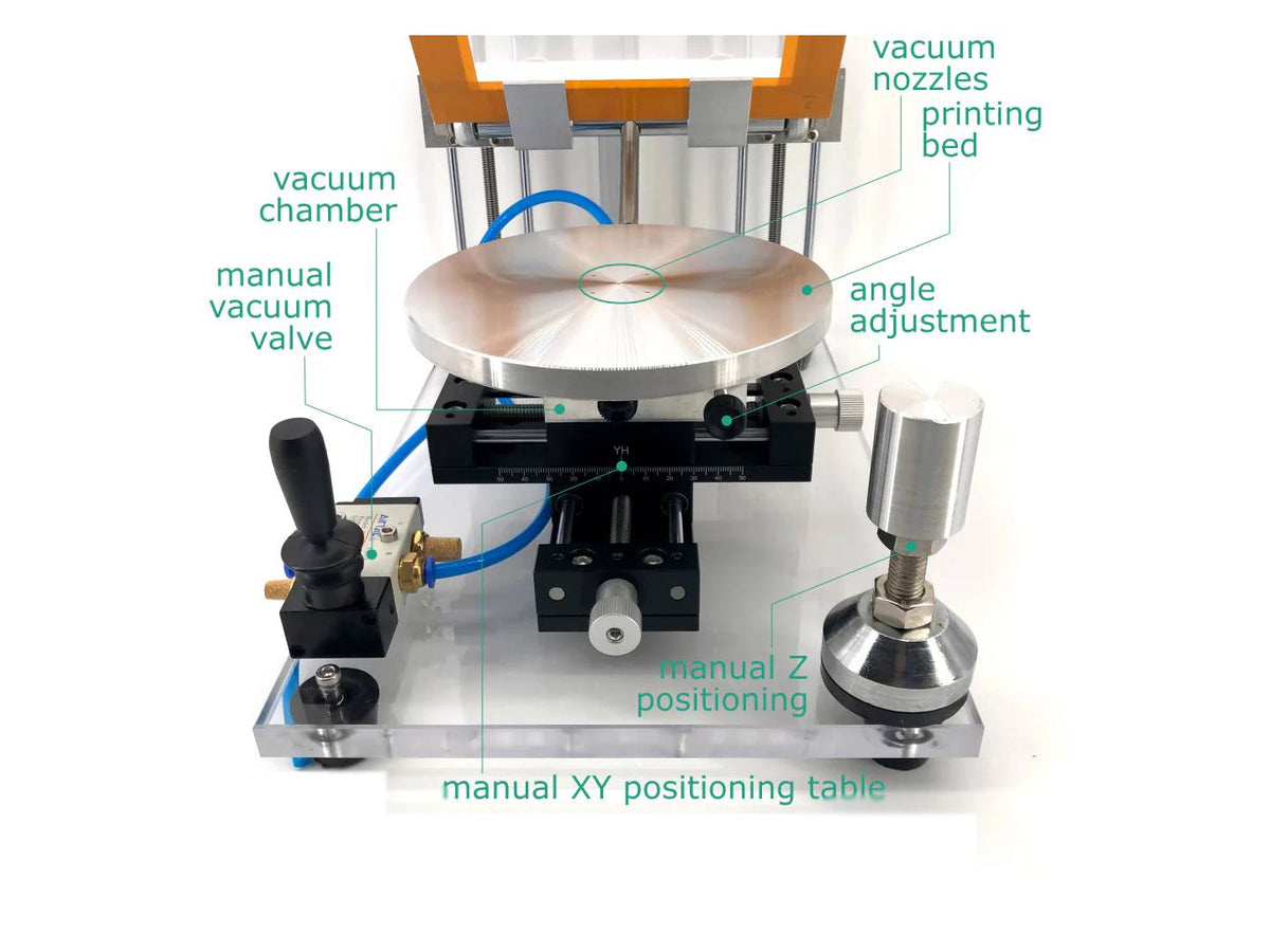 Laboratory Screen Printer - Manual, 170 MM dIA. Printing Bed, Electrochemical Products, Redox.me, MSE Supplies