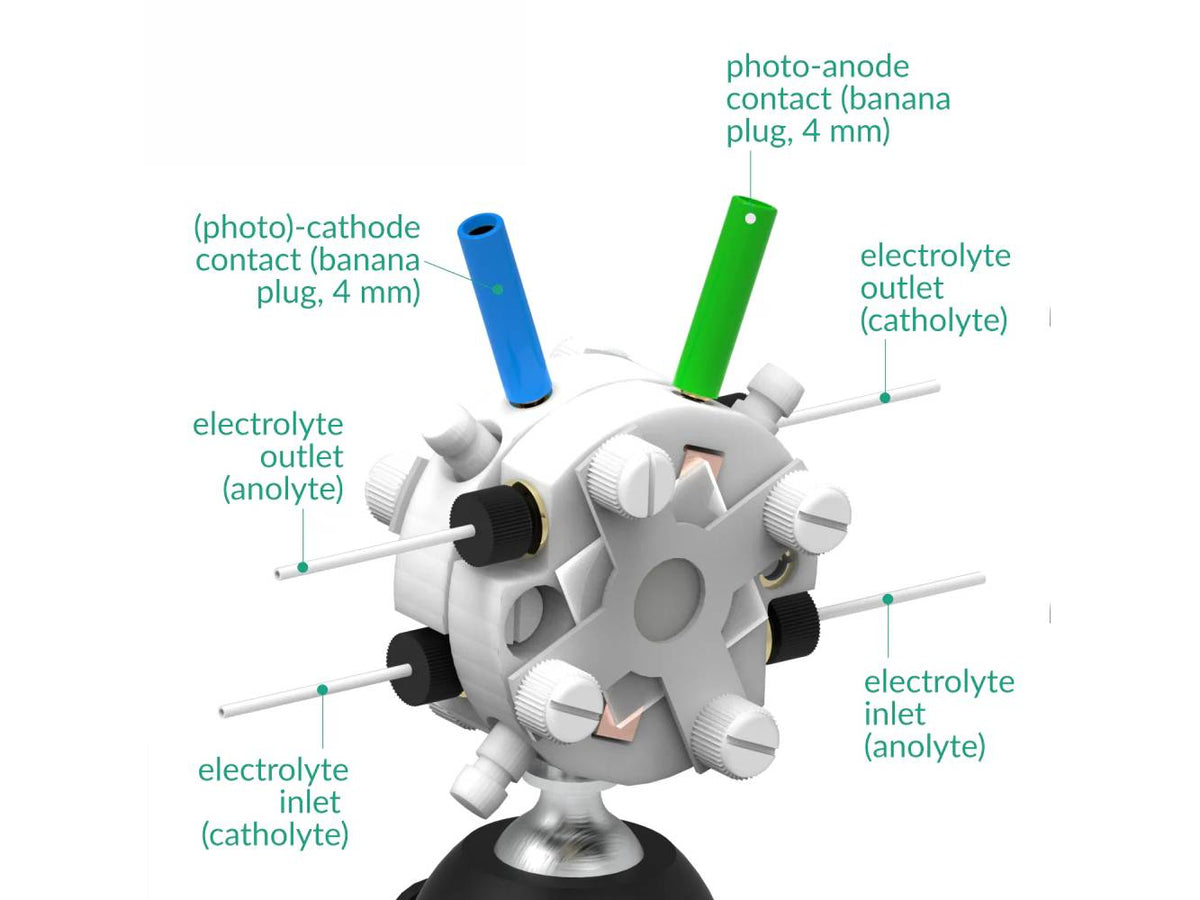 PTFE  Photo-Electrochemical Flow H-Cell, Electrochemical Products, Redox.me, MSE Supplies