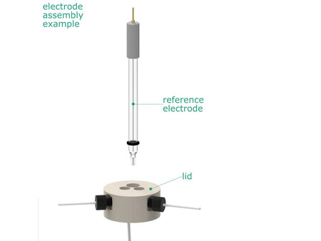Electrosynthesis Reactor B-Series, 26 MM OD, 3-Port, Electrochemical Products, Redox.me, MSE Supplies