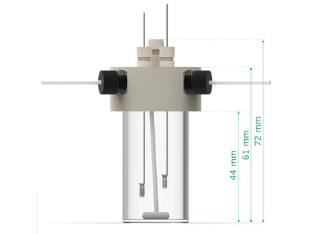 Electrosynthesis Reactor B-Series, 26 MM OD, 3-Port, Electrochemical Products, Redox.me, MSE Supplies