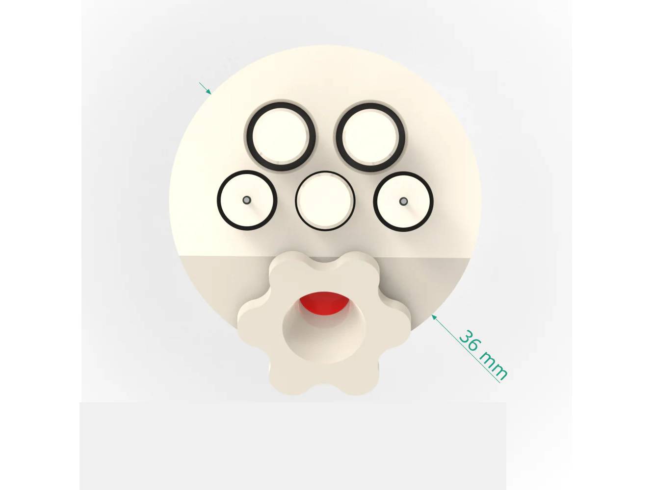 Electrosynthesis Reactor A-Series/Septa, 30 Mm Od, 5-Port, Electrochemical Products, Redox.me, MSE Supplies