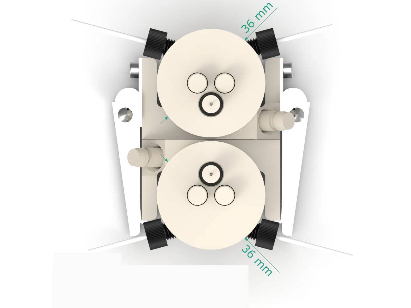 Electrosynthesis Reactor E-Series, Divided Cell, 2X4-Port, Electrochemical Products, Redox.me, MSE Supplies