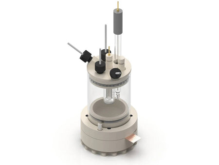 Two-Compartment Bottom Mount Front Contact Electrochemical Cell 50 ML, Electrochemical Products, Redox.me, MSE Supplies