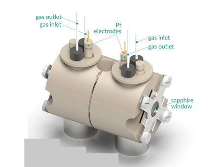 Magnetic Mount Double-Tank Etch Cell, Electrochemical Products, Redox.me, MSE Supplies