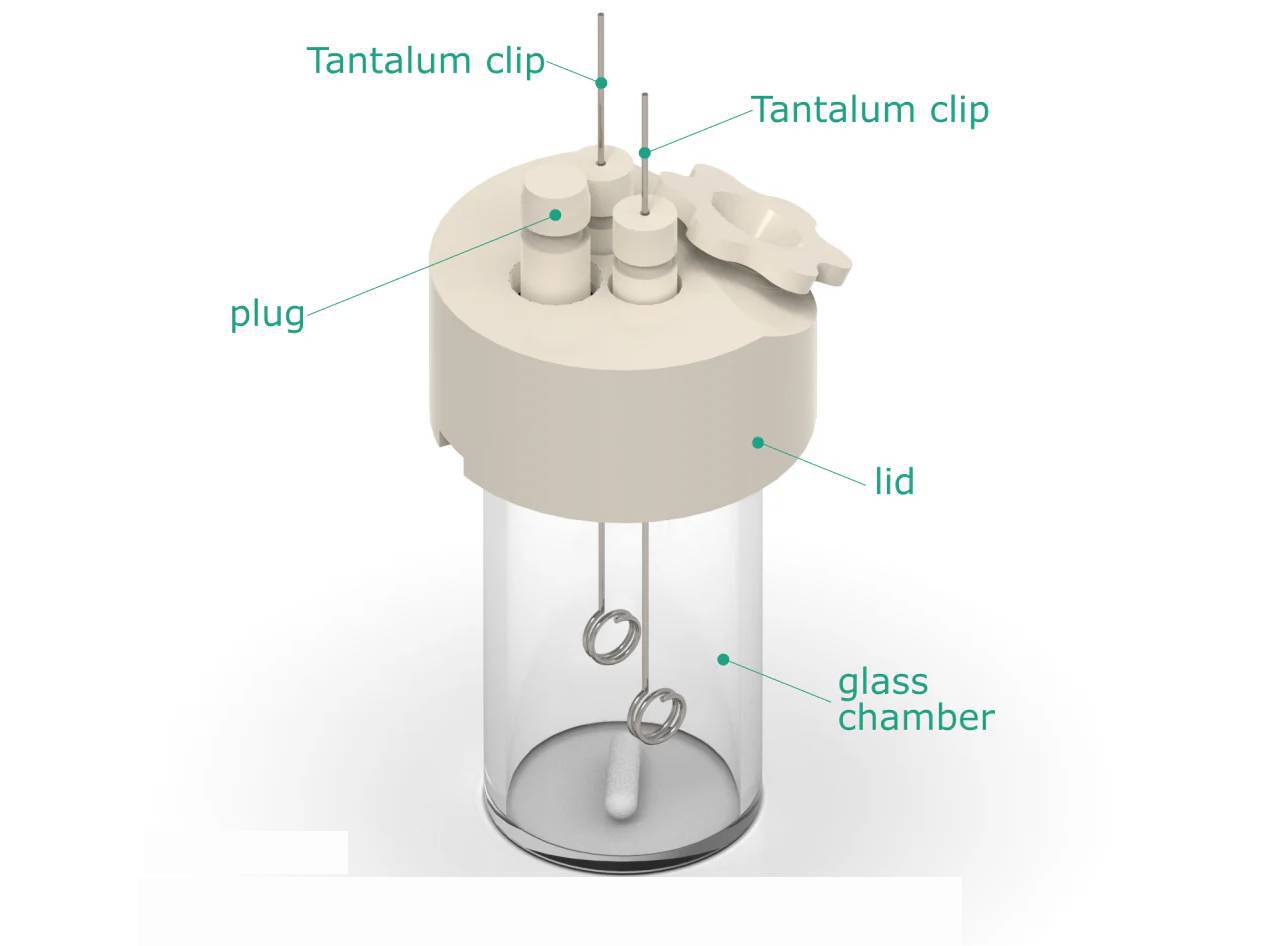 Electrosynthesis Reactor B-Series/Septa, 26 Mm Od, 3-Port, Electrochemical Products, Redox.me, MSE Supplies