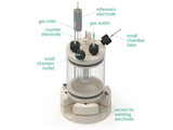 Two-Compartment Bottom Mount Electrochemical Cell 50 ML, Electrochemical Products, Redox.me, MSE Supplies