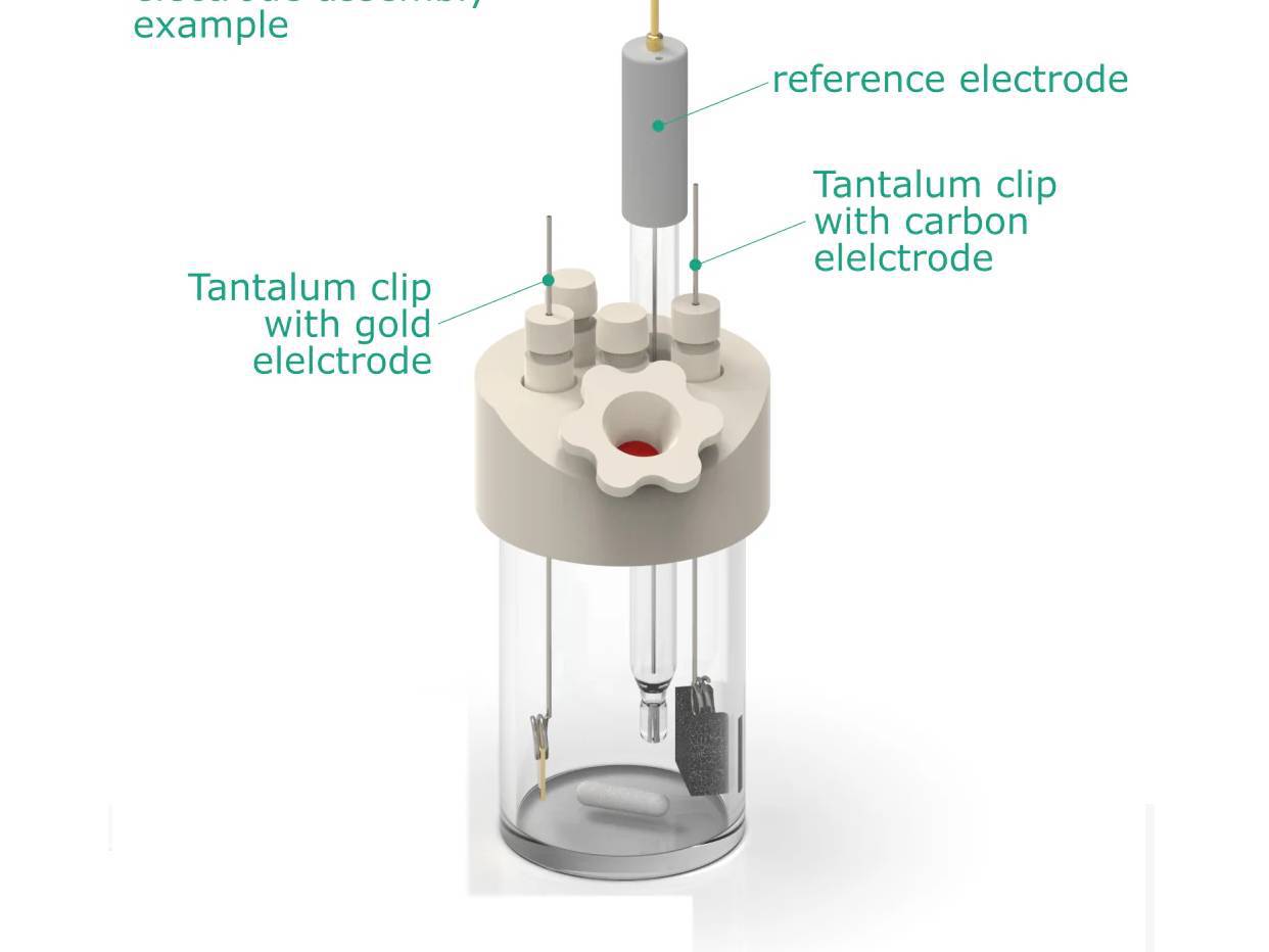Electrosynthesis Reactor A-Series/Septa, 30 Mm Od, 5-Port, Electrochemical Products, Redox.me, MSE Supplies