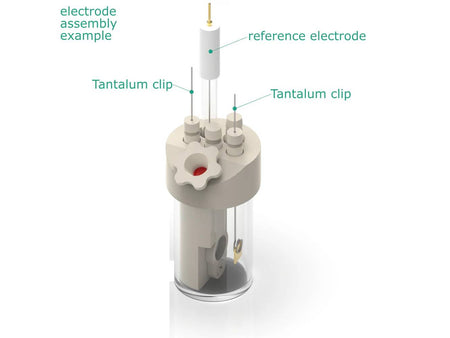 Electrosynthesis Reactor D-Series/Septa, 30 MM OD, Divided Cell, 5-Port, Electrochemical Products, Redox.me, MSE Supplies