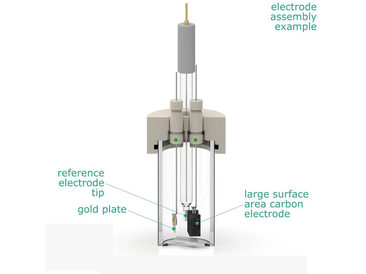 Electrosynthesis Reactor B-Series, 26 MM OD, 3-Port, Electrochemical Products, Redox.me, MSE Supplies