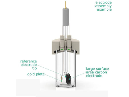 Electrosynthesis Reactor B-Series, 26 MM OD, 3-Port, Electrochemical Products, Redox.me, MSE Supplies