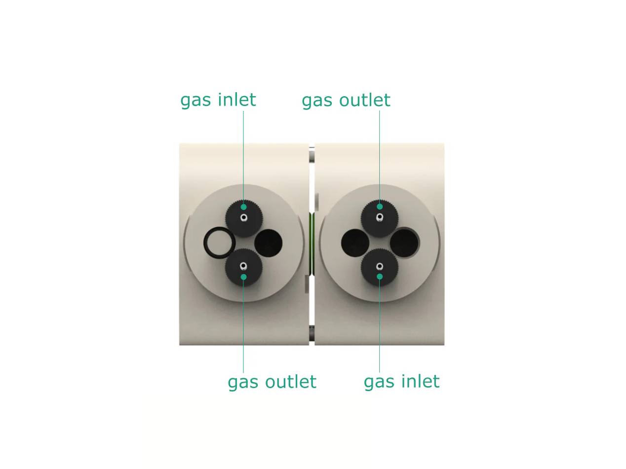 Magnetic Mount Electrochemical H-Cell, Electrochemical Products, Redox.me, MSE Supplies
