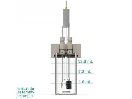Electrosynthesis Reactor B-Series/Septa, 26 Mm Od, 3-Port, Electrochemical Products, Redox.me, MSE Supplies