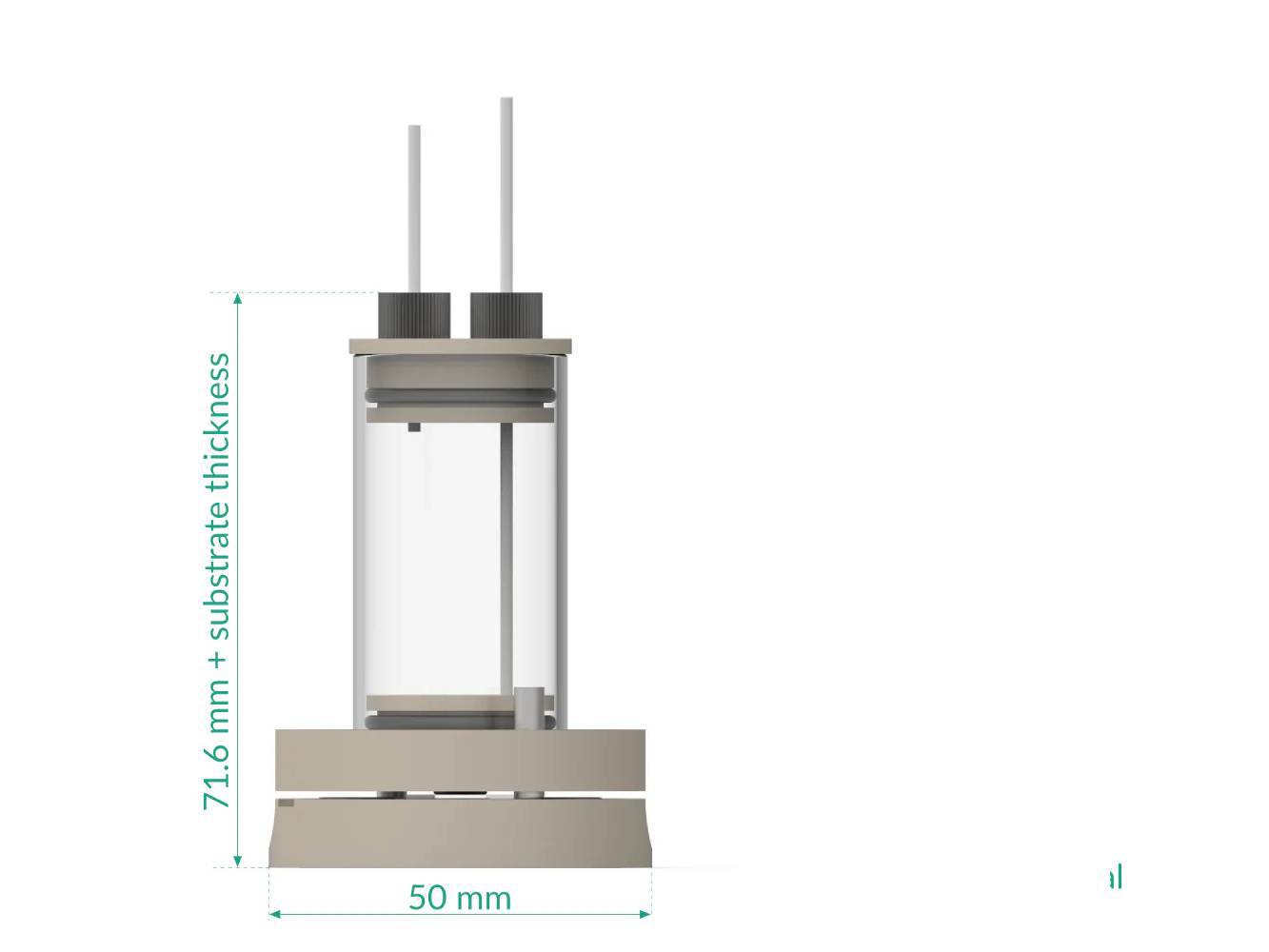 Electrolyte-Gated Transistor Bottom Mount Cell Setup, Electrochemical Products, Redox.me, MSE Supplies