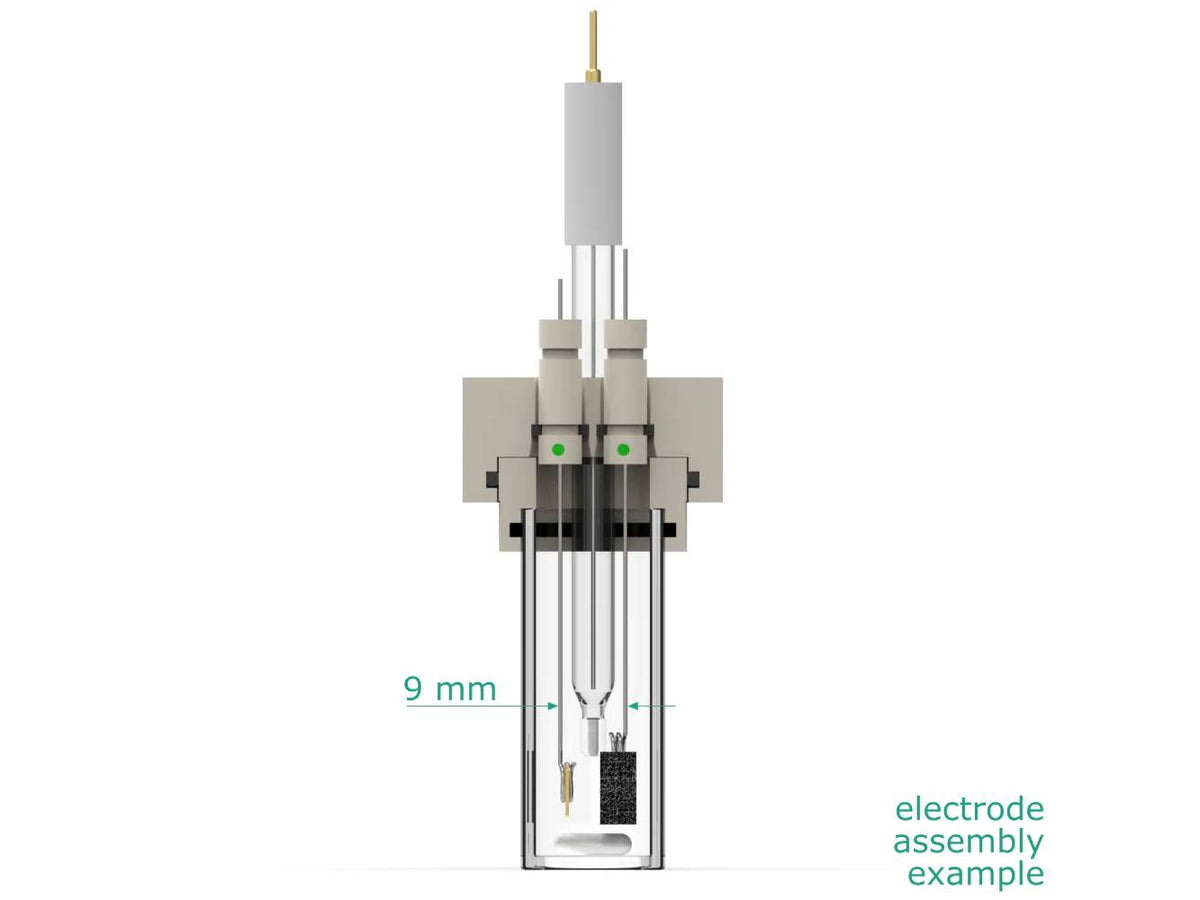 Electrosynthesis Reactor C-Series, 20 MM OD, 3-Port, Electrochemical Products, Redox.me, MSE Supplies