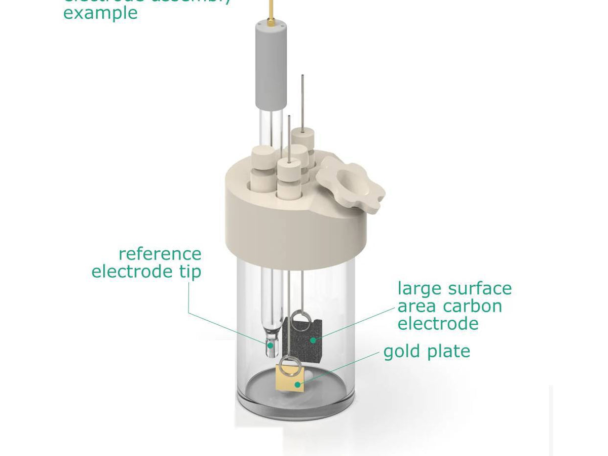 Electrosynthesis Reactor A-Series/Septa, 30 Mm Od, 5-Port, Electrochemical Products, Redox.me, MSE Supplies
