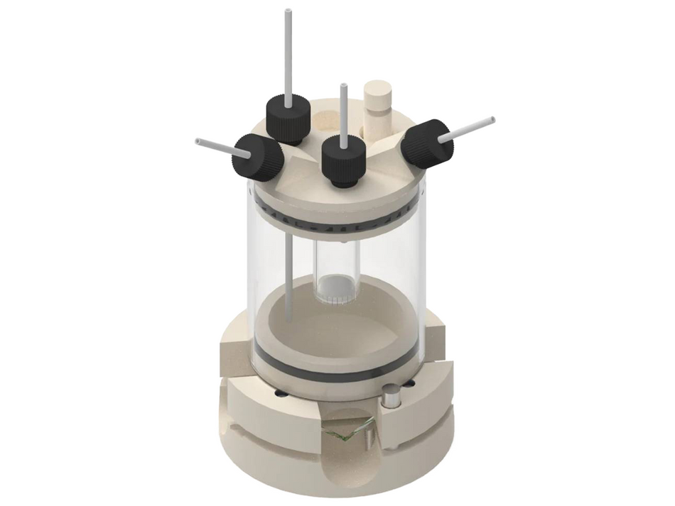 Two-Compartment Bottom Mount Electrochemical Cell 50 ML, Electrochemical Products, Redox.me, MSE Supplies
