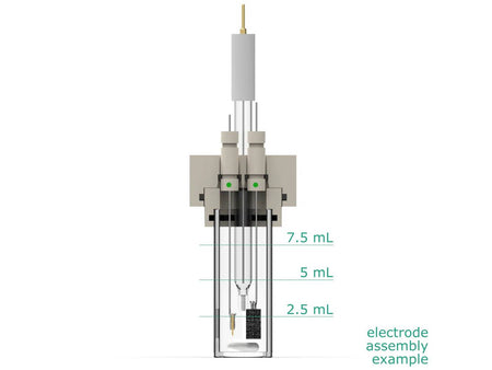 Electrosynthesis Reactor C-Series, 20 MM OD, 3-Port, Electrochemical Products, Redox.me, MSE Supplies