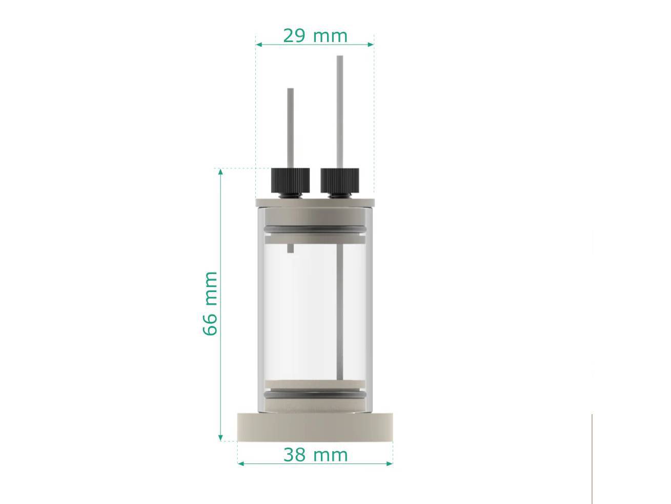 Quartz Crystal Microbalance Electrochemical Cell - Srs Qcm200 Ec 15 Ml, Electrochemical Products, Redox.me, MSE Supplies