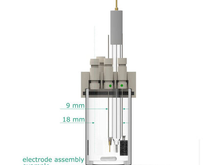 Electrosynthesis Reactor A-Series/Septa, 30 Mm Od, 5-Port, Electrochemical Products, Redox.me, MSE Supplies