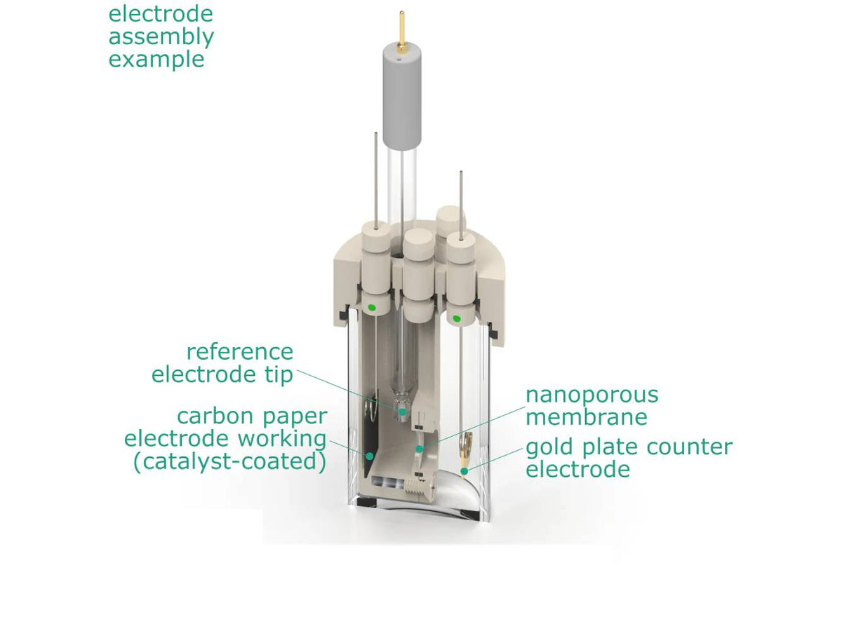 Electrosynthesis Reactor D-Series, 30 MM OD, Divided Cell, 5-Port, Electrochemical Products, Redox.me, MSE Supplies