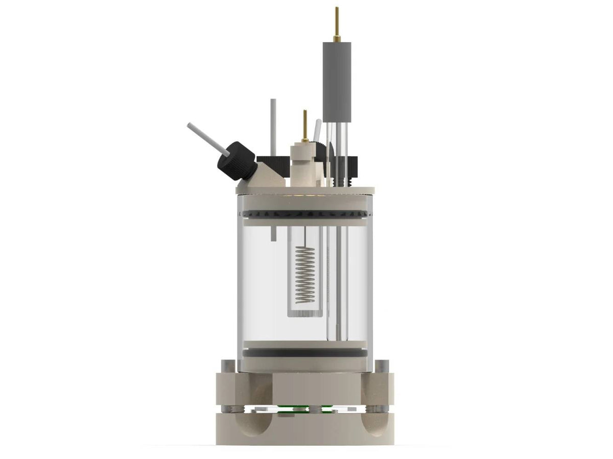 Two-Compartment Bottom Mount Electrochemical Cell 50 ML, Electrochemical Products, Redox.me, MSE Supplies