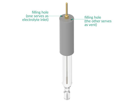 Non-Aqueous Silver / Silver Ion Refillable Reference Electrode - 6 MM Dia., Electrochemical Products, Redox.me, MSE Supplies