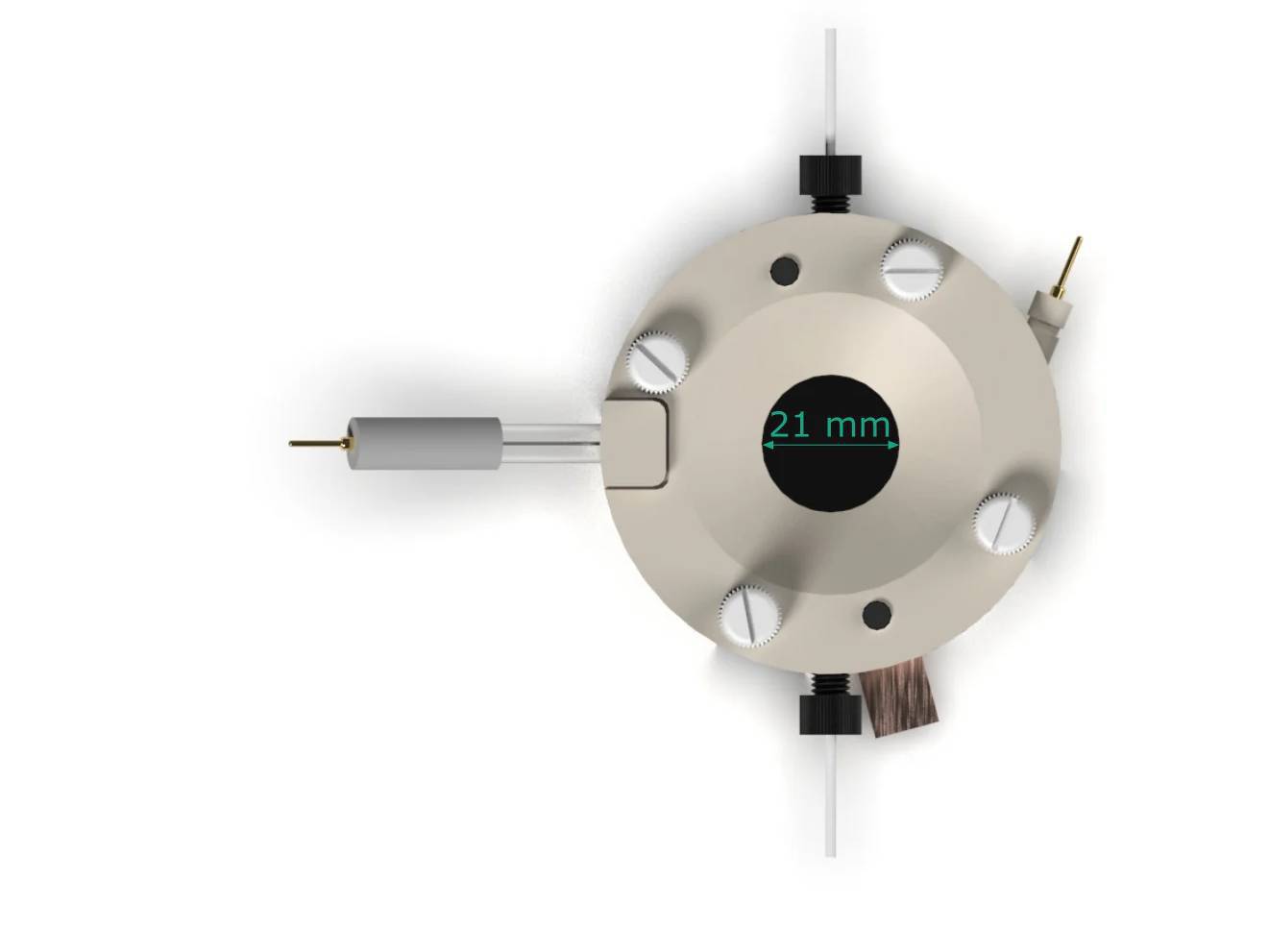 Raman Electrochemical Flow Cell, Active Area: 3.5 CM2, Volume: 4.5 ML, Electrochemical Products, Redox.me, MSE Supplies