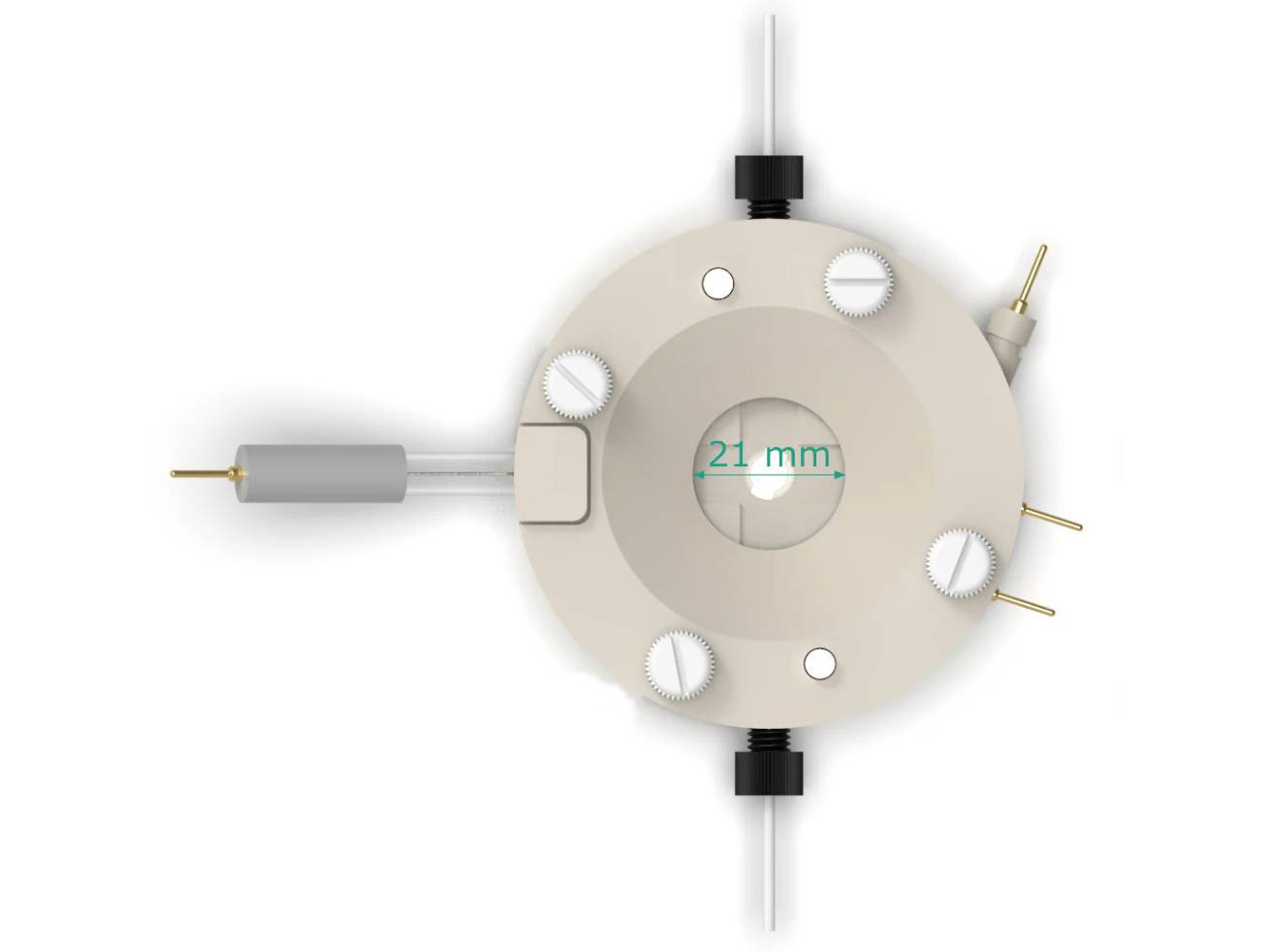 Raman Electrochemical Quartz Crystal Microbalance Flow Cell Flow Cell, Electrochemical Products, Redox.me, MSE Supplies
