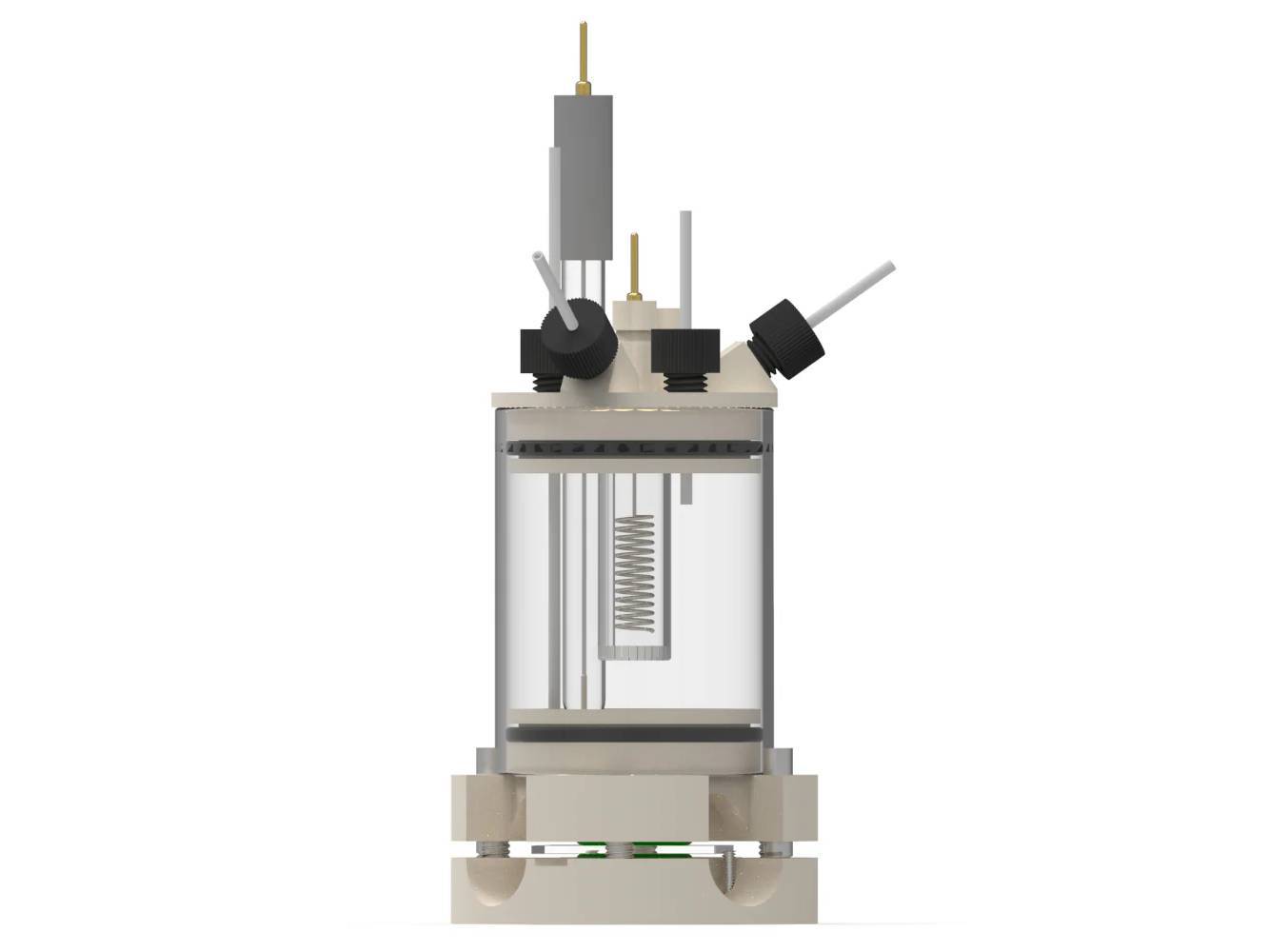 Two-Compartment Bottom Mount Electrochemical Cell 50 Ml, Electrochemical Products, Redox.me, MSE Supplies