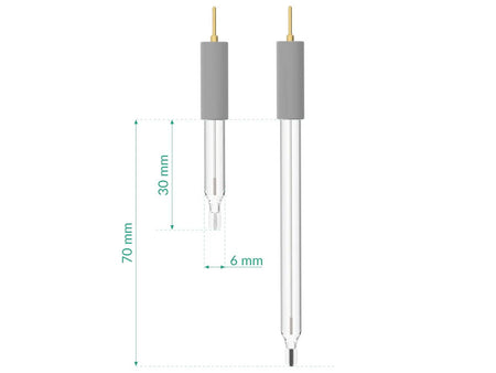 Silver / Silver Chloride Refillable Reference Electrode - 6 MM Dia., Electrochemical Products, Redox.me, MSE Supplies