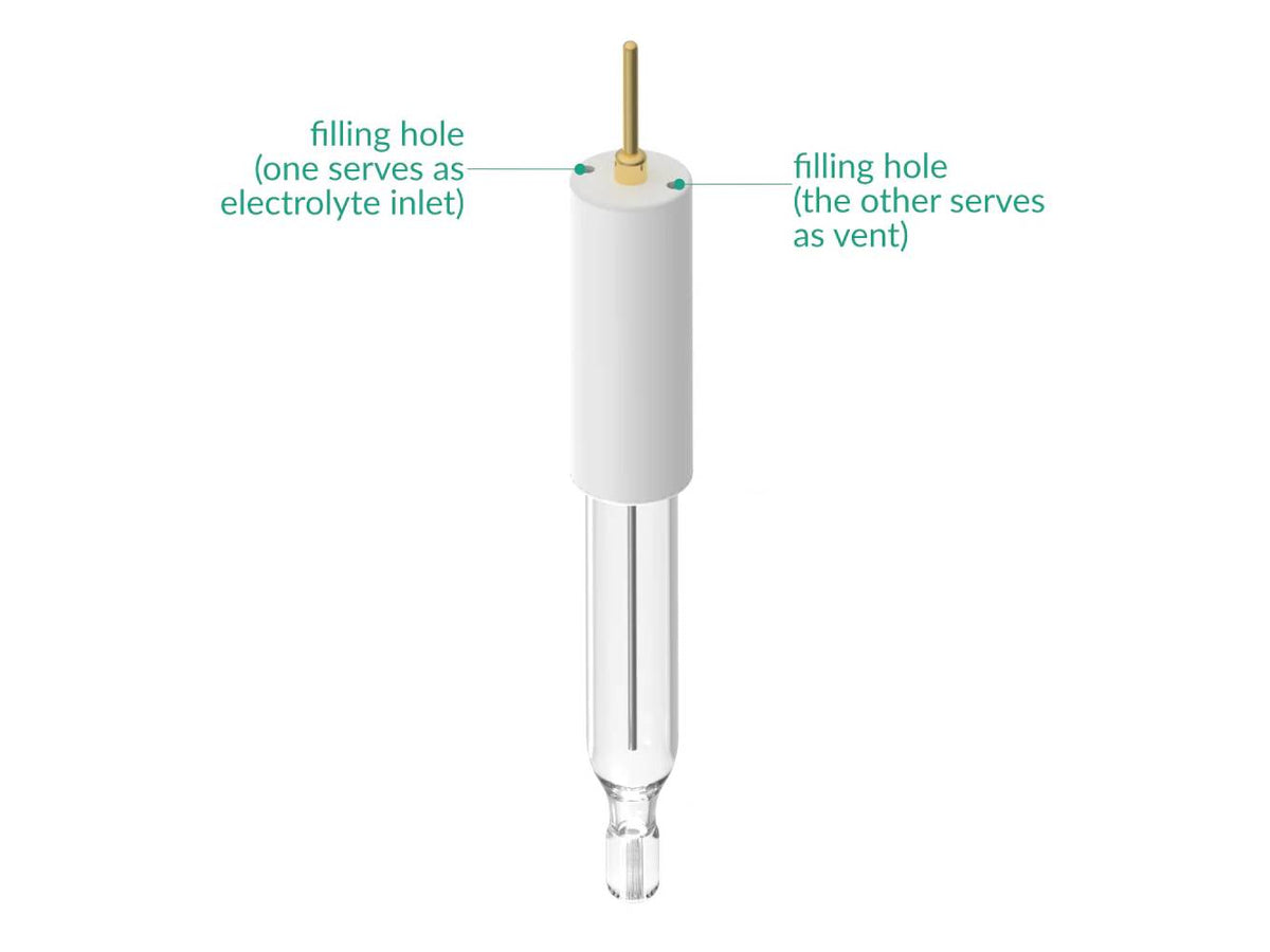 Non-Aqueous Silver / Silver Ion Refillable Reference Electrode - 6 MM Dia., Electrochemical Products, Redox.me, MSE Supplies